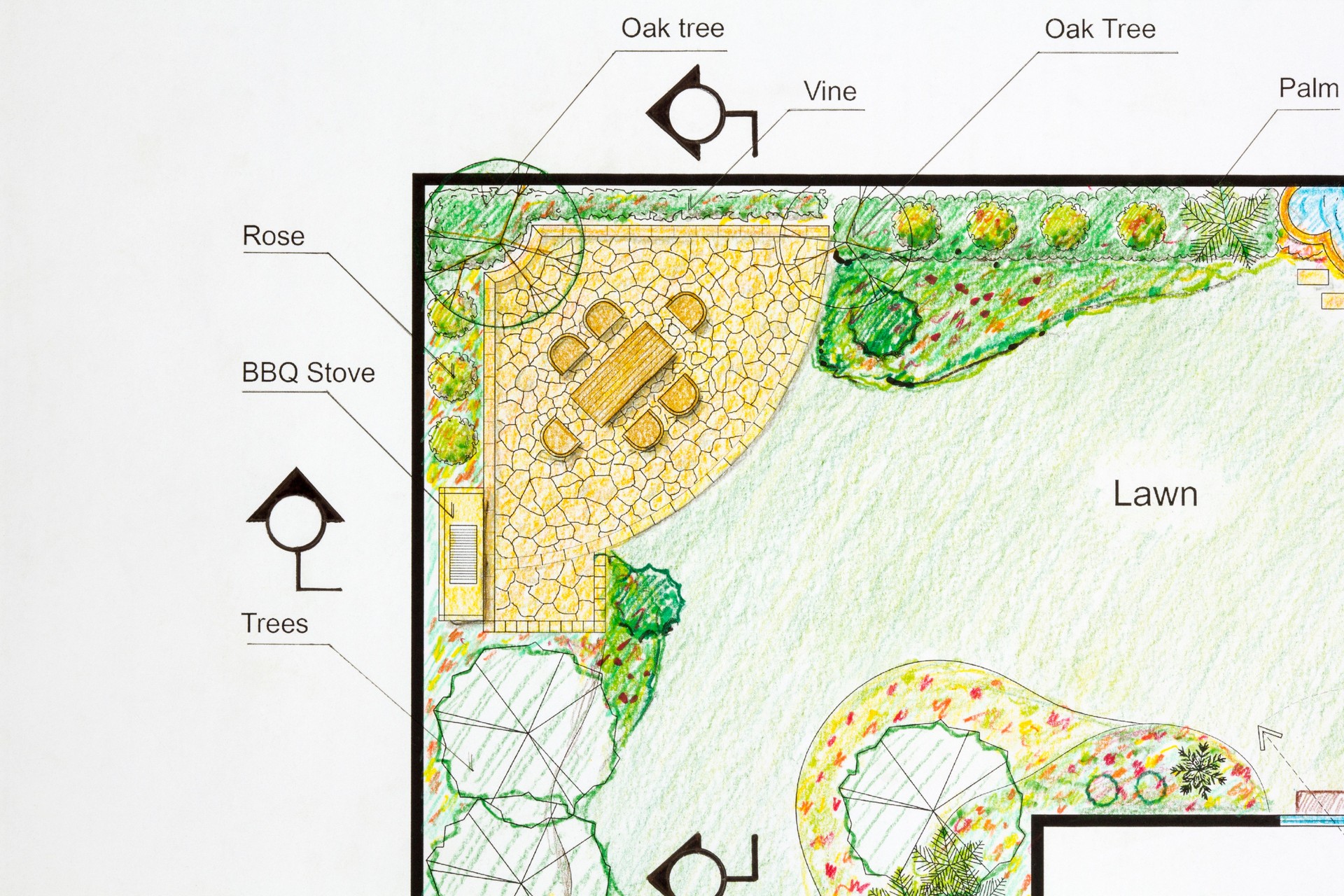 Landscape architect design garden plan